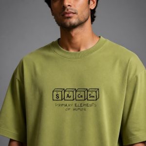 Sarcasm Oversized T-Shirt – Olive Green