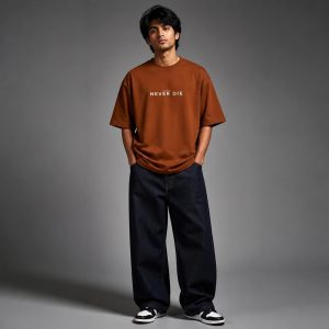 Wild Ones Never Die Oversized T-Shirt – Rust Brown
