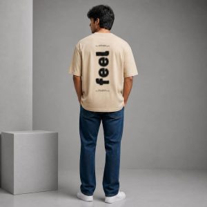 Feel Oversized T-Shirt – Sand Beige